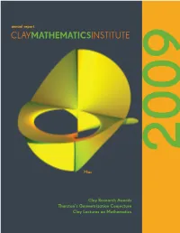 Annual Report of the Clay Mathematics Institute
