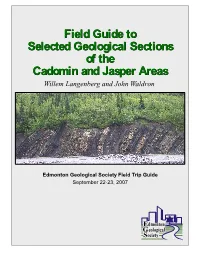 Cadomin and Jasper Areas Willem Langenberg and John Waldron