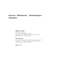 Resource Mobilization: Methodological Guidelines