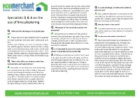Specialists Q & a on the Use of Lime Plastering