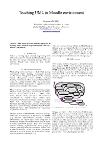 Teaching UML in Moodle Environment