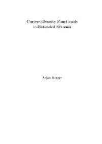 Current-Density Functionals in Extended Systems