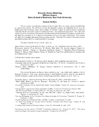 Discrete Choice Modeling William Greene Stern School of Business, New York University