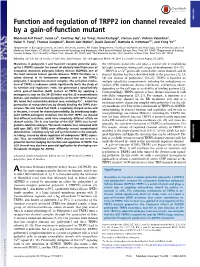 Function and Regulation of TRPP2 Ion Channel Revealed by A