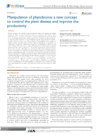 Manipulation of Phytobiome: a New Concept to Control the Plant Disease and Improve the Productivity