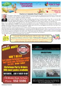 Omokoroa Community Board Report