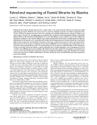 Paired-End Sequencing of Fosmid Libraries by Illumina
