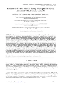 Persistence of Vibrio Mimicus During Inter-Epidemic Period Associated with Anabaena Variabilis