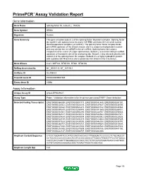 Primepcr™Assay Validation Report