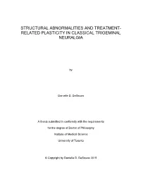 Related Plasticity in Classical Trigeminal Neuralgia