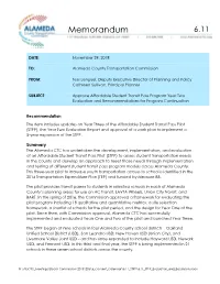 Affordable Student Transit Pass Program Evaluation