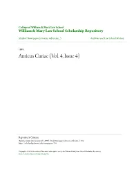 Amicus Curiae (Vol. 4, Issue 4)