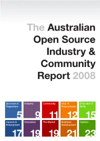 Australian Open Source Industry & Community Report 2008
