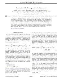 Bosonization of the Thirring Model in 2+1 Dimensions