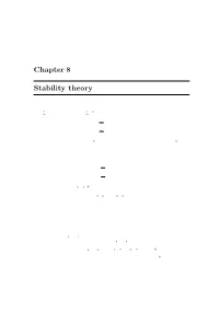 Chapter 8 Stability Theory