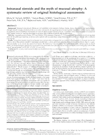 Intranasal Steroids and the Myth of Mucosal Atrophy: a Systematic Review of Original Histological Assessments