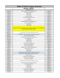 NASA-TV-Schedule-For-Week-Of 4-5-2021