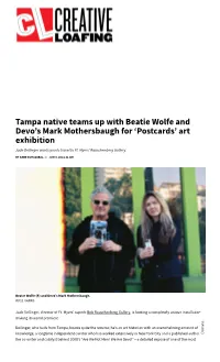 Tampa Native Teams up with Beatie Wolfe and Devo's Mark