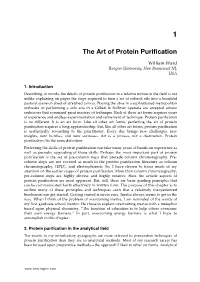 The Art of Protein Purification
