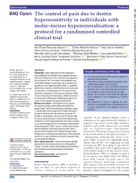 The Control of Pain Due to Dentin Hypersensitivity in Individuals with Molar–Incisor Hypomineralisation: a Protocol for a Randomised Controlled Clinical Trial