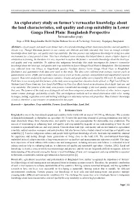 An Exploratory Study on Farmer's Vernacular Knowledge About The