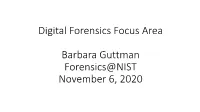 Digital Forensics Focus Area