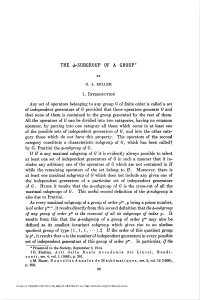 The .¿-Subgroup of a Group*
