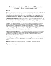 Accountability Under the Freedmen's Bureau's Labour-Contract System