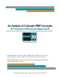 An Analysis of Colorado PREP Curricula