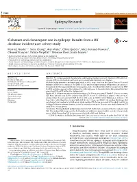 Clobazam and Clonazepam Use in Epilepsy: Results from a UK