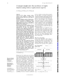 A Unique Insight Into the Incidence of Rugby Injuries Using Referee Replacement Reports