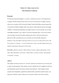 Chapter 20: Coding of Non-Text Data Diane Rasmussen Pennington