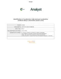 Identification of Accelerants, Fuels and Post-Combustion Residues Using A