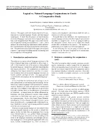 Logical Vs. Natural Language Conjunctions in Czech: a Comparative Study