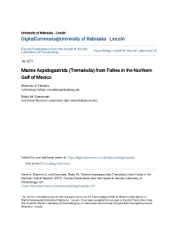 Marine Aspidogastrids (Trematoda) from Fishes in the Northern Gulf of Mexico