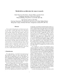 Model-Driven Architecture for Cancer Research