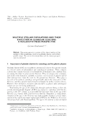 Multiple Stellar Populations and Their Evolution in Globular Clusters: a Nucleosynthesis Perspective