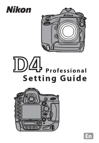 Nikon D4 Technical Guide