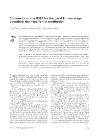 Comments on the GSSP for the Basal Emsian Stage Boundary: the Need for Its Redefinition