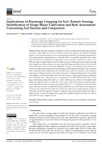 Implications of Bioenergy Cropping for Soil: Remote Sensing Identification