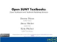 Open SUNY Textbooks: Open Textbooks and Textbook Publishing Services