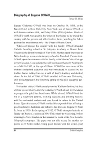 Biography of Eugene O'neill