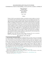 Building Resilient Health Systems
