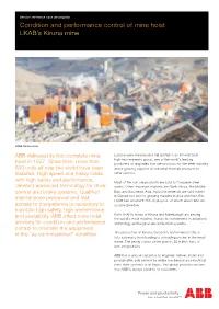 Condition and Performance Control of Mine Hoist LKAB's Kiruna Mine