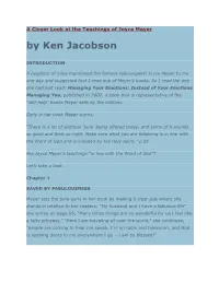 Instead of Your Emotions Managing You by Joyce Meyers