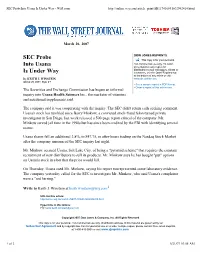 SEC Probe Into Usana Is Under