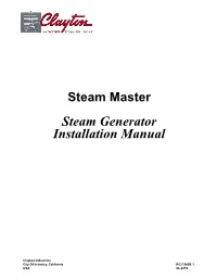 Steam Generator Installation Manual