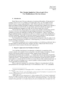 The Calendar Implied in 2 Baruch and 4 Ezra: Two Modifications of the One Scheme