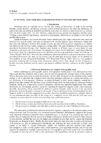 And User-Related Definitions in Online Dictionaries