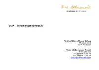 DCP – Verleihangebot 01/2020